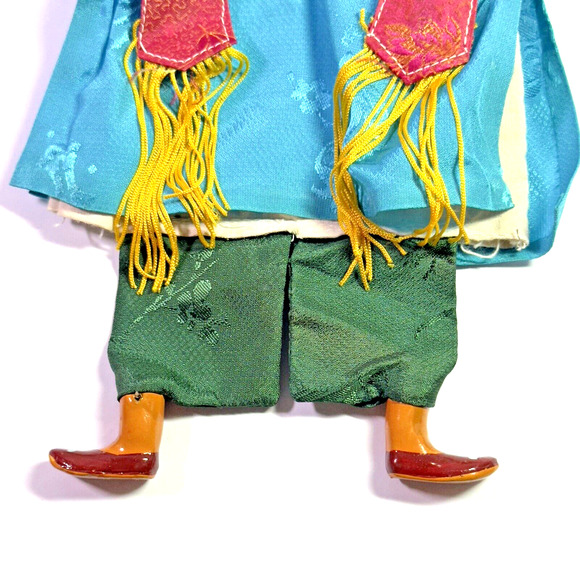 Vintage Chinese Opera Hand Puppet Porcelain Paper Mache Painted Thai Bali 12.5" - Picture 3 of 13